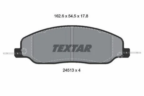 Гальмівні колодки, дискові для TEXTAR 2451301 фото товару