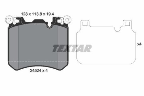 Комплект гальмівних колодок TEXTAR 2452401 (фото 1)