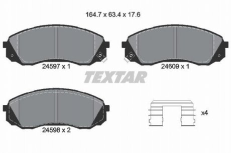 Тормозные колодки дисковые TEXTAR 2459701 фото товара