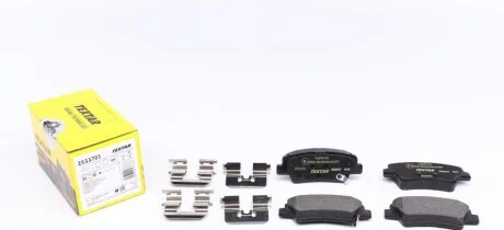 Гальмівні колодки дискові для Hyundai, KIA, SsangYong TEXTAR 2533701 фото товару
