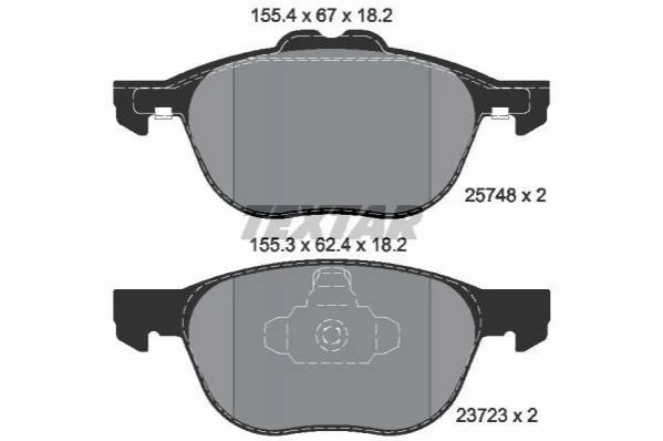 <strong>Тормозные колодки дисковые TEXTAR 2574801 (фото 1)</strong>