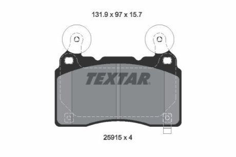 Комплект гальмівних колодок TEXTAR 2591501 (фото 1)