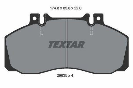 Комплект гальмівних колодок TEXTAR 2983506 (фото 1)