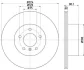 <strong>Диск гальмівний BMW X5(E53) "R D=324mm "01>> TEXTAR 92146303 (фото 1)</strong>