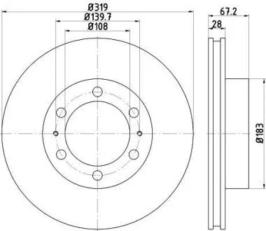 Гальмівний диск для Toyota TEXTAR 92230403 фото товара