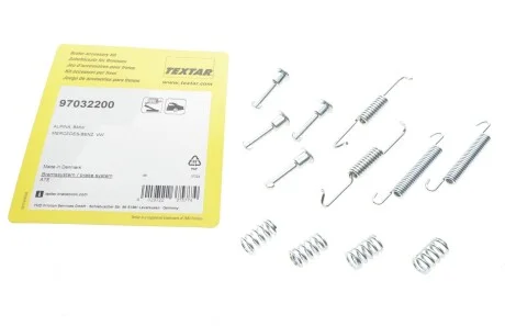 Комплект пружин гальмівних колодок для Porsche, Audi, Volkswagen, BMW TEXTAR 97032200 фото товара