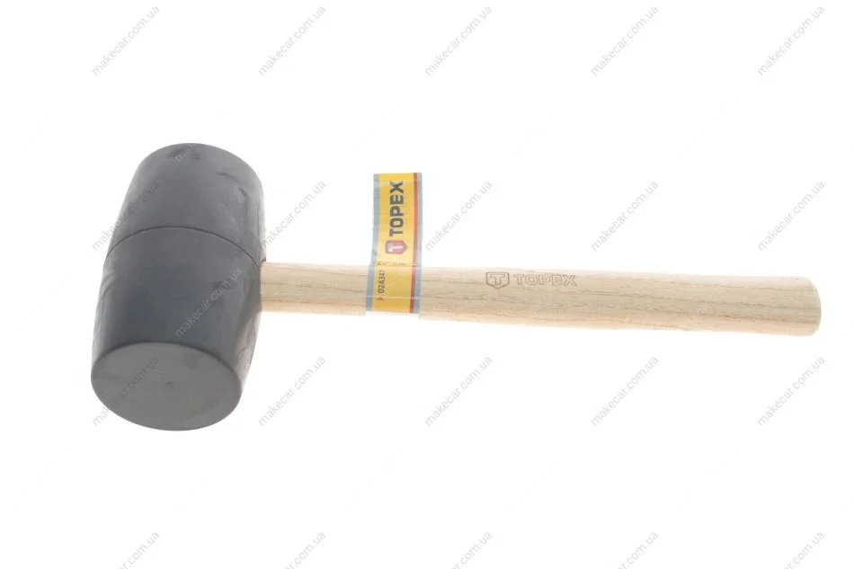 <strong>Киянка гумова, 72 мм, 900 г, рукоятка дерев\'яна Topex 02A347 (фото 1)</strong>