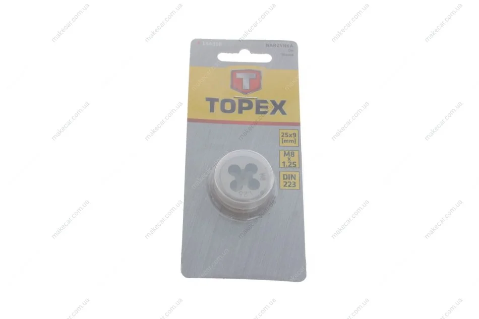 <strong>Плашка М8, 25 х 9 мм Topex 14A308 (фото 1)</strong>