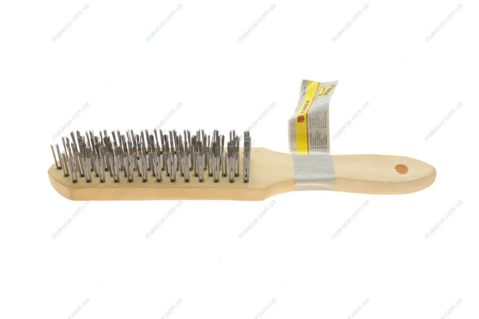 <strong>Щітка дротяна, 6 рядів, дерев\'яна рукоятка Topex 14A616 (фото 1)</strong>