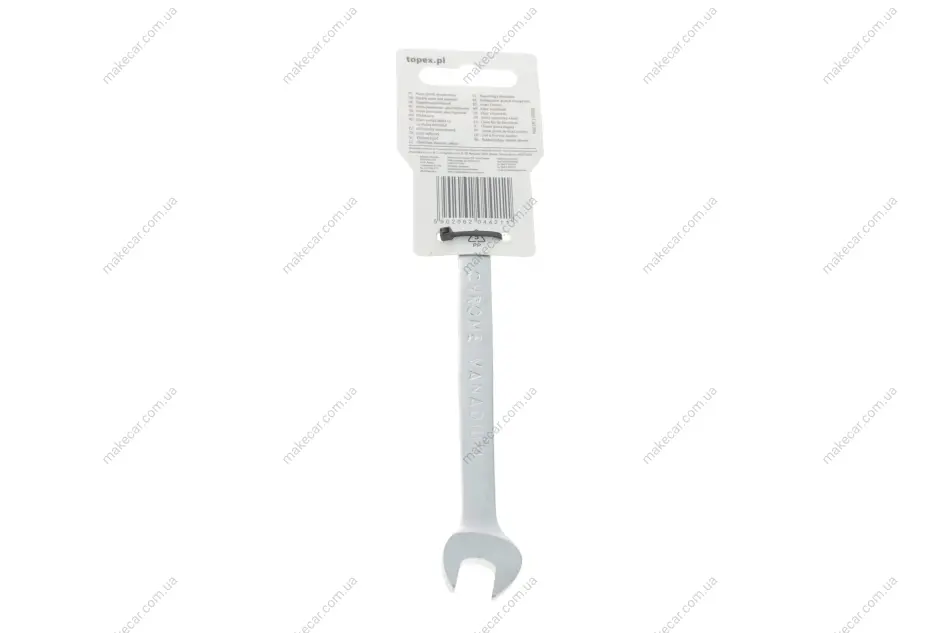 <strong>Ключ з відкритим зевом, двосторонній, 10 х 11 мм Topex 35D605 (фото 1)</strong>