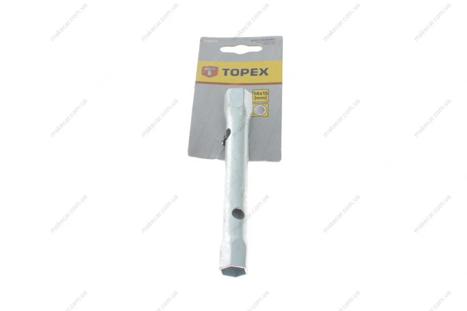 <strong>Ключ торцевий двосторонній трубчастий 14 х 15 мм Topex 35D934 (фото 1)</strong>