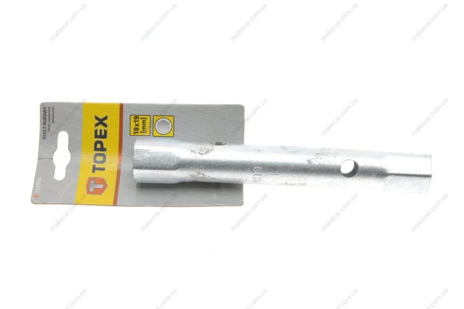 <strong>Ключ торцевий двосторонній трубчастий 18 х 19 мм Topex 35D936 (фото 1)</strong>