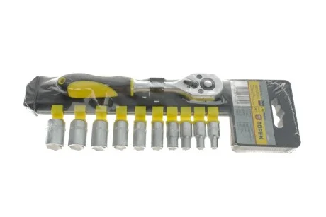Набір змінних головок 1/4" 11шт. CrV для Topex 38D650 фото товару