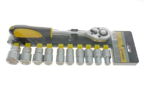 Набір змінних головок 1/2" 11шт. CrV для Topex 38D652 фото товару