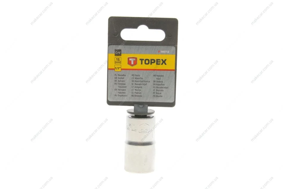 <strong>Головка змінна 6-гранна 1/2", 15 мм Topex 38D715 (фото 1)</strong>