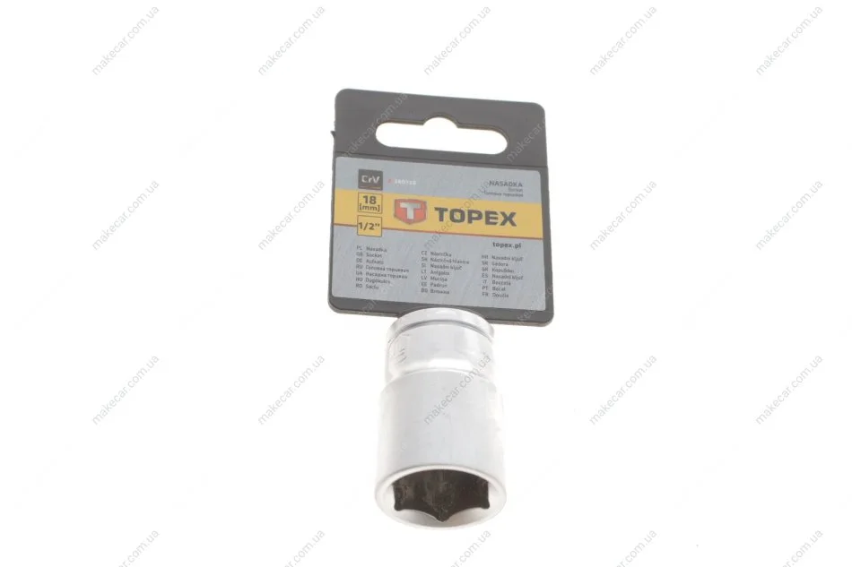 <strong>Головка змінна 6-гранна 1/2", 18 мм Topex 38D718 (фото 1)</strong>