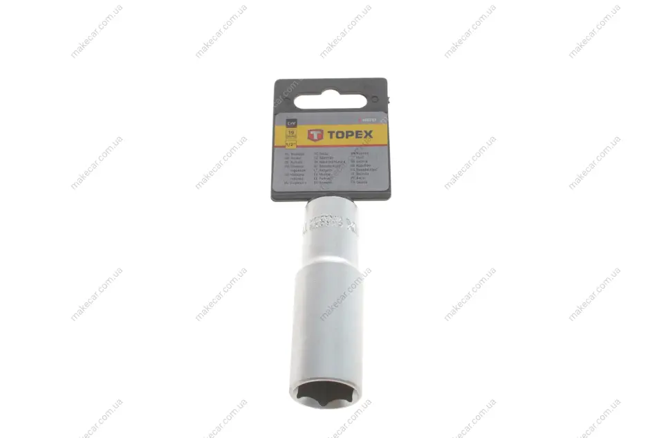 <strong>Головка змінна 6-гранна довга 1/2", 19 мм Topex 38D757 (фото 1)</strong>