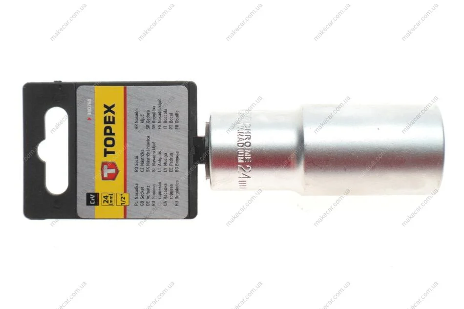 <strong>Головка змінна 6-гранна довга 1/2", 24 мм Topex 38D760 (фото 1)</strong>