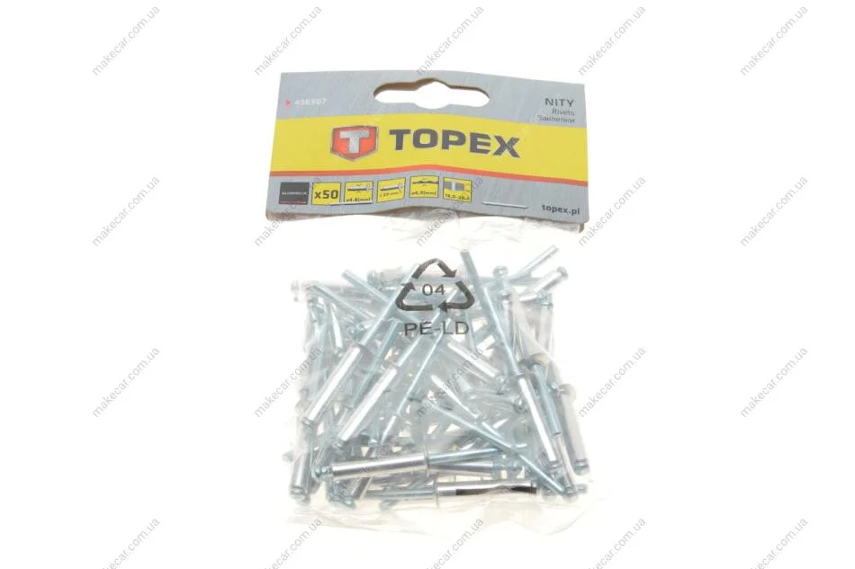<strong>Заклепка з недорогоцінних металів, трубчаста Topex 43E507 (фото 1)</strong>