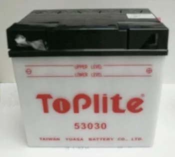 12V,30Ah,д. 186, ш. 130, в.171, об `єм 1,8, вага 8,6 кг, без електролітку для TOPLITE 53030 фото товару