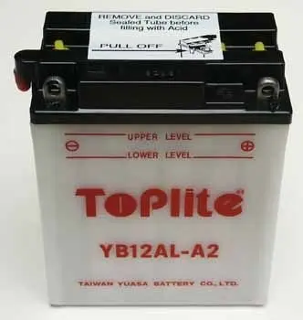 <strong>12V,12Ah,д. 135, ш. 81, в.161, Об `єм 0,8, вага 4,1 кг, без електроліту TOPLITE YB12AL-A2 (фото 1)</strong>