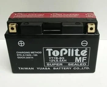 12V,6,5Ah,д. 150, ш. 65, в.94, електроліт в к-ті, вага 2,7 кг для TOPLITE YT7B-BS фото товару