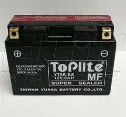 12V 8Ah,д. 150, ш. 70, в.105, електроліт в к-ті, вага 3,5 кг для TOPLITE YT9B-BS фото товару