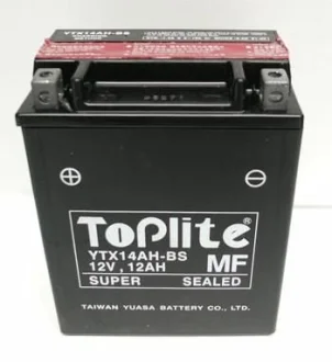 12V,12Ah,д. 134, ш. 89, в.166, електроліт в к-ті, вага 7,7 кг для TOPLITE YTX14AH-BS фото товару