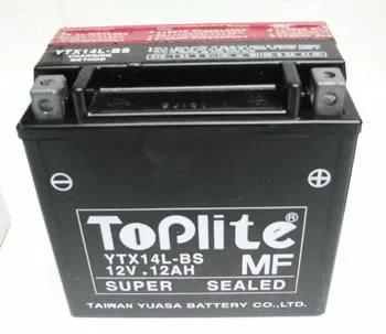 12V,12Ah,д. 150, ш. 87, в.146, електроліт в к-ті, вага 3,6 кг для TOPLITE YTX14L-BS фото товару