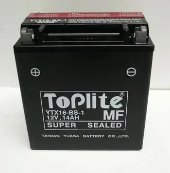 <strong>12V,14Ah,д. 150, ш. 87, в.161, електроліт в к-ті, вага 4,7 кг TOPLITE YTX16-BS-1 (фото 1)</strong>