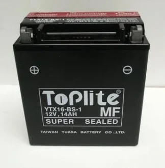 12V,14Ah,д. 150, ш. 87, в.161, електроліт в к-ті, вага 4,7 кг для TOPLITE YTX16-BS-1 фото товару