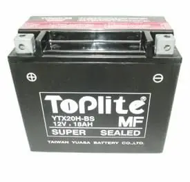 <strong>12V,18Ah,д. 175, ш. 87, в.155, електроліт в к-ті, вага 4,6 кг TOPLITE YTX20H-BS (фото 1)</strong>