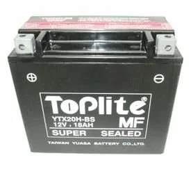 12V,18Ah,д. 175, ш. 87, в.155, електроліт в к-ті, вага 4,6 кг для TOPLITE YTX20H-BS фото товару