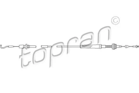 Трос газу для Volkswagen, Seat TOPRAN 102 647 фото товару