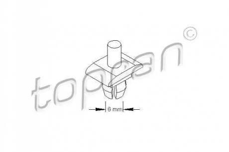 Кліпса для TOPRAN 102662 фото товару
