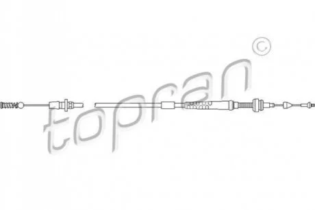 Трос акселератора для Volkswagen TOPRAN 103086 фото товара