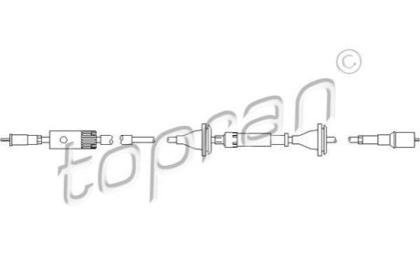 Купить Тросик спидометра TOPRAN / HANS PRIES 109 050 по низкой цене в Украине (фото 1)