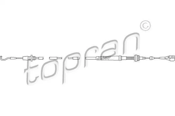 <strong>Трос газу (довжина 1670мм/1366мм) VW TRANSPORTER T4 2.4D 07.90-04.03 TOPRAN 109857 (фото 1)</strong>
