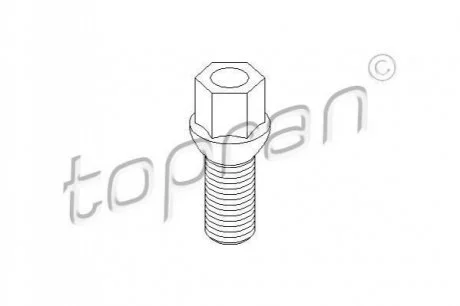 Болт колёсный для Audi, Seat, Skoda, Volkswagen TOPRAN 111477 фото товара