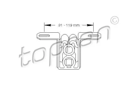 Кронштейн глушника VAG для Audi TOPRAN 104401 фото товару