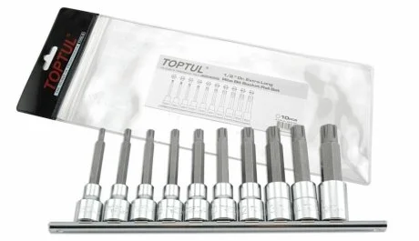 Набір біт впресованих в головку 1/2" RIBE M5-M16 10од. для Toptul GAAG1003 фото товару