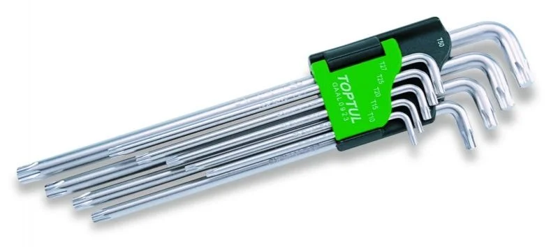 <strong>Набір Г-обр. ключів TORX T10-T50 9од. Супердовгих Toptul GAAL0923 (фото 1)</strong>