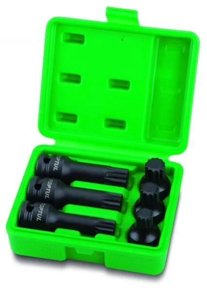 <strong>Набір голівок ударних SPLINE 1/2" M14-M18 (6 одиниць) Toptul GDAI0601 (фото 1)</strong>