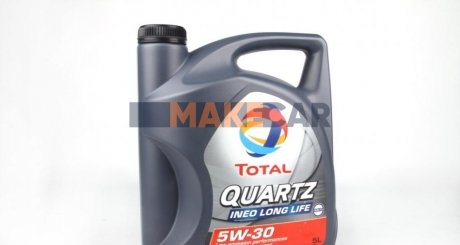 Моторное масло Quartz Ineo Long Life 5W-30 синтетическое 5 л TOTAL 181712 (фото 1)