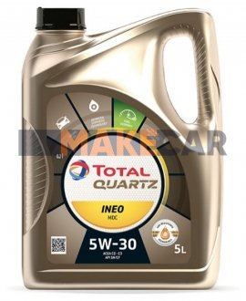 Моторное масло Quartz Ineo MDC 5W-30 синтетическое 5 л TOTAL 199608 (фото 1)