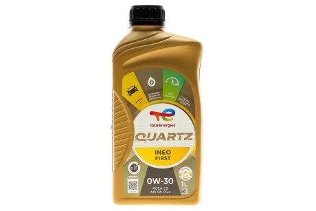 Олива моторна QUARTZ INEO FIRST 0W-30 1л для Alfa Romeo, DS, Lancia, Opel, Citroen TOTAL 213830 фото товару