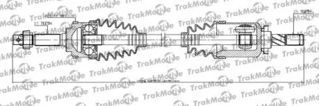 NISSAN Полуось лів. с ABS 44 зуб. L=639mm, 27/25 зуб. PRIMERA Hatchback (P11) 1.6 16V 96-02 для TRAKMOTIVE 30-1121 фото товару