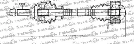 LANCIA піввісь права L=523mm 25 зуб. MUSA 1.3 D Multijet 04-12 для TRAKMOTIVE 30-1132 фото товару