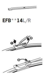 ExactFit Flat Щітка склоочисника,безкаркасна OEM (350мм) Trico EFB3514L фото товару