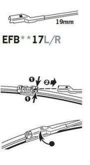 ExactFit Flat Щітка склоочисника,безкаркасна OEM (550мм) Trico EFB5517L фото товару